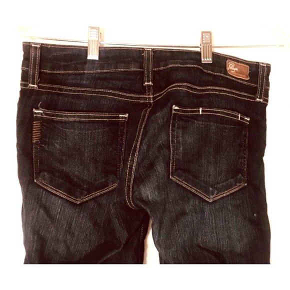 Paige Canyon Boot Cut Jeans Women's Size 28 Mid Rise Dark Wash Stretch - Picture 6 of 6